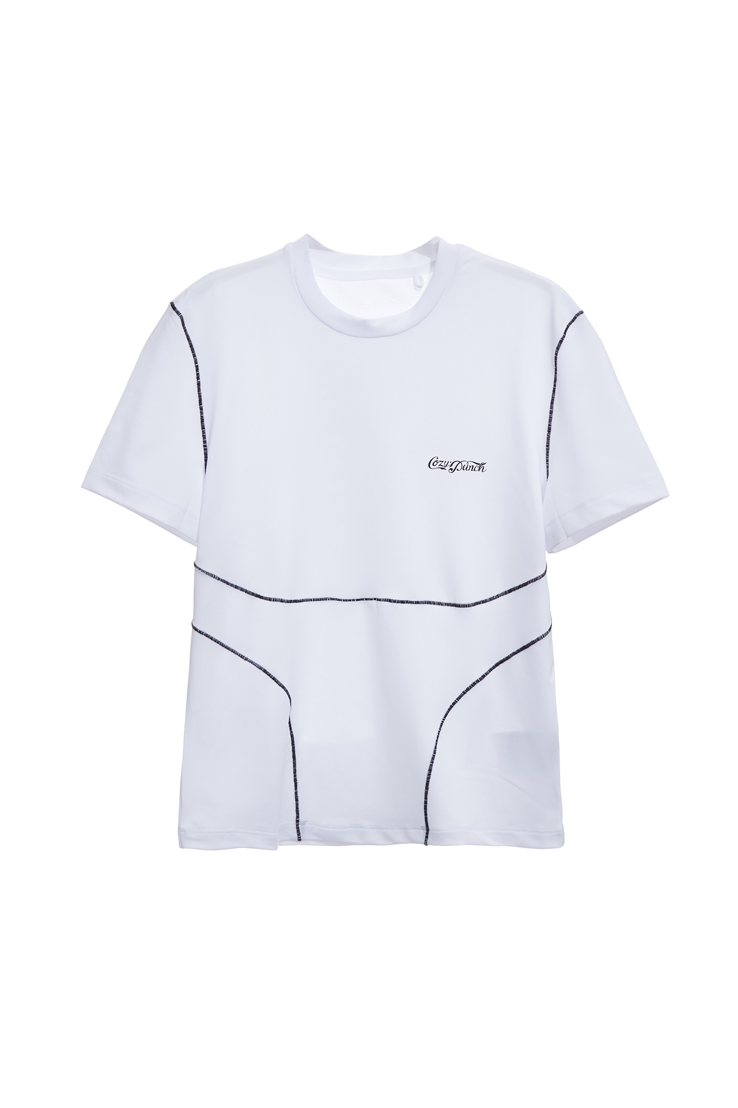 綴曲線剪接休閒T恤綴曲線剪接休閒T恤,T-Shirt,T恤,上衣,春夏穿搭,短袖上衣