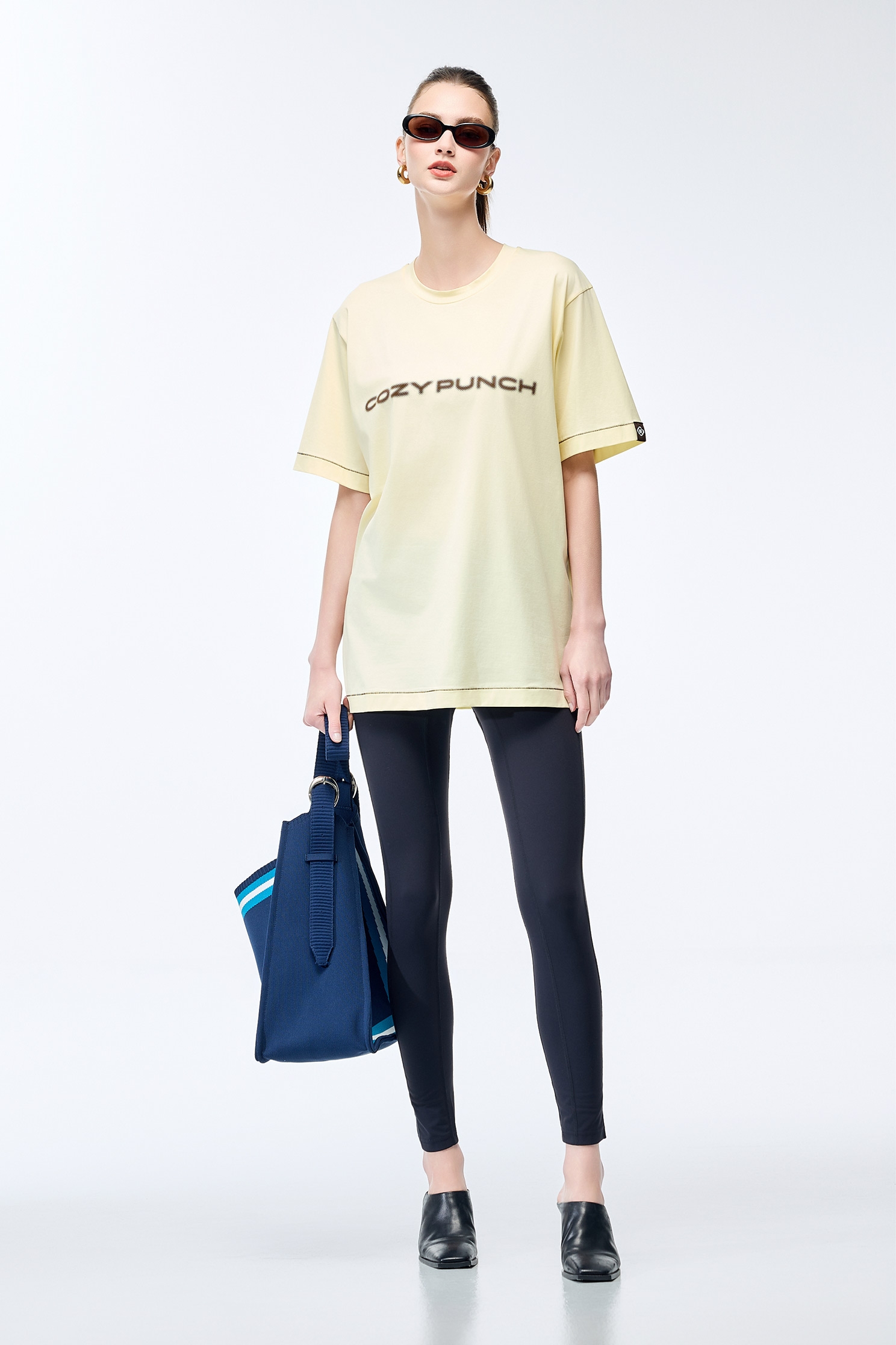 奶油布丁色男友風T恤上衣奶油布丁色男友風T恤上衣,T-Shirt,T恤,上衣,春夏穿搭,純棉