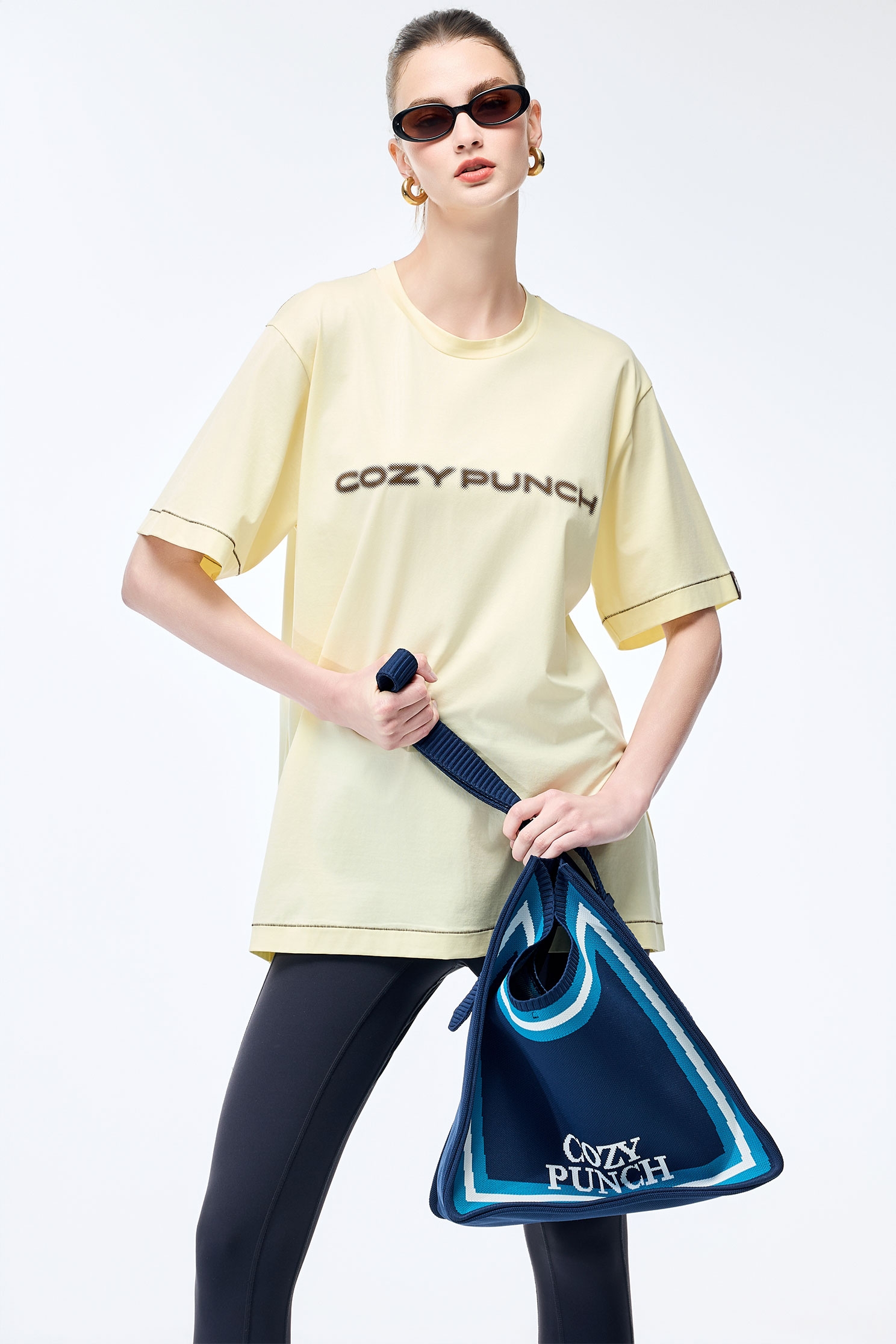 奶油布丁色男友風T恤上衣奶油布丁色男友風T恤上衣,T-Shirt,T恤,上衣,春夏穿搭,純棉