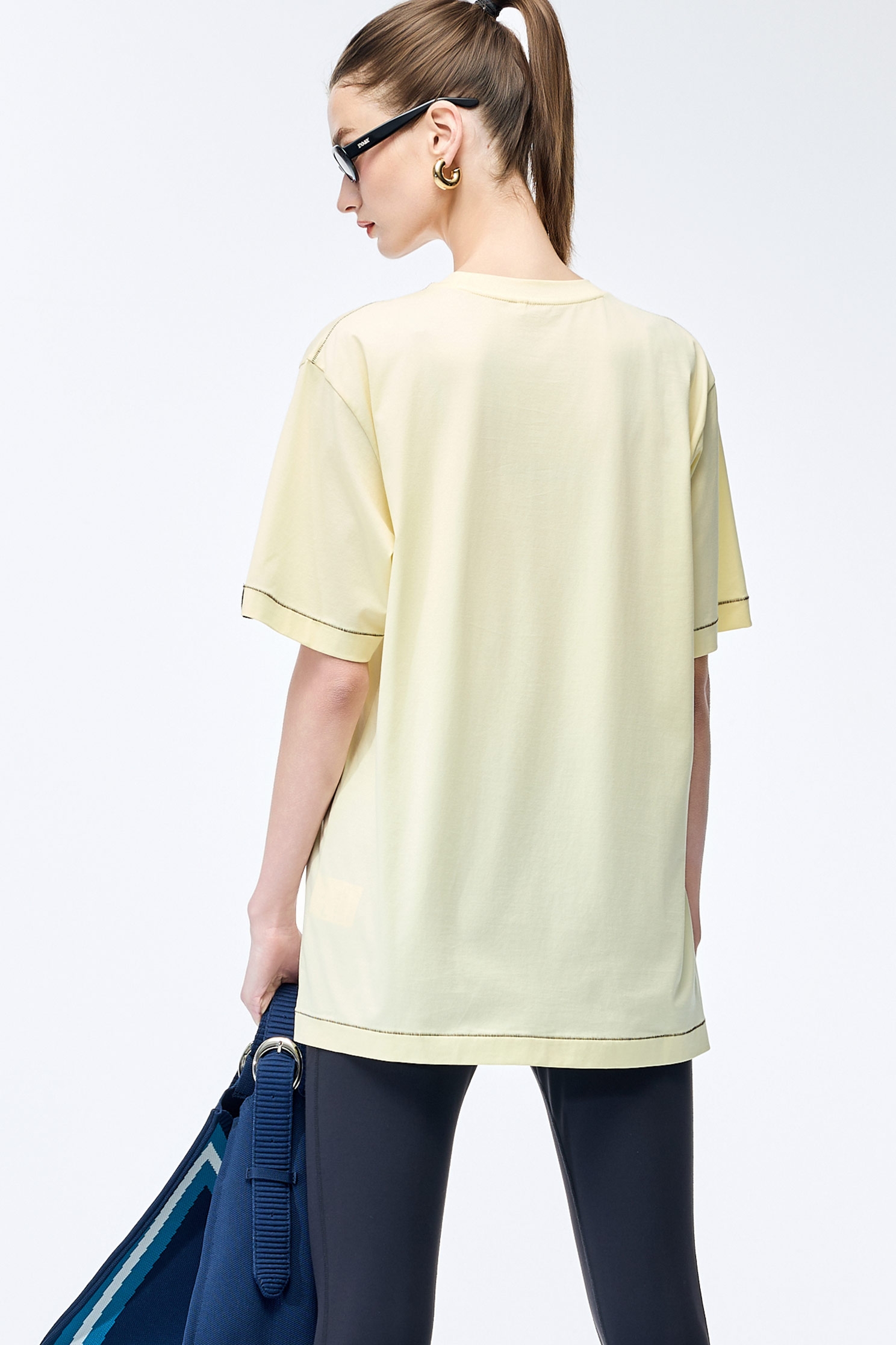 奶油布丁色男友風T恤上衣奶油布丁色男友風T恤上衣,T-Shirt,T恤,上衣,春夏穿搭,純棉