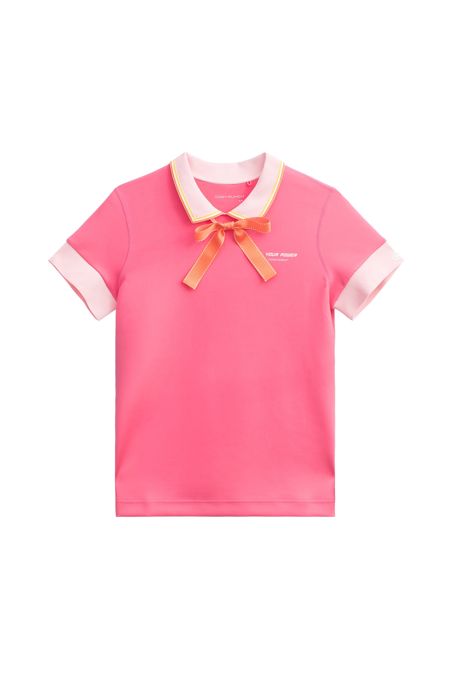 領片字串刺繡高爾夫上衣領片字串刺繡高爾夫上衣,PREMIERE 經典系列,T-Shirt,上衣,刺繡,秋冬穿搭
