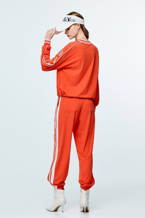 彩虹衣膠原蛋白側邊線條長褲,褲子