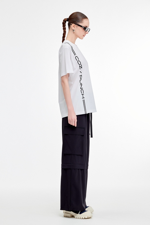 中性寬鬆印花上衣,T-Shirt