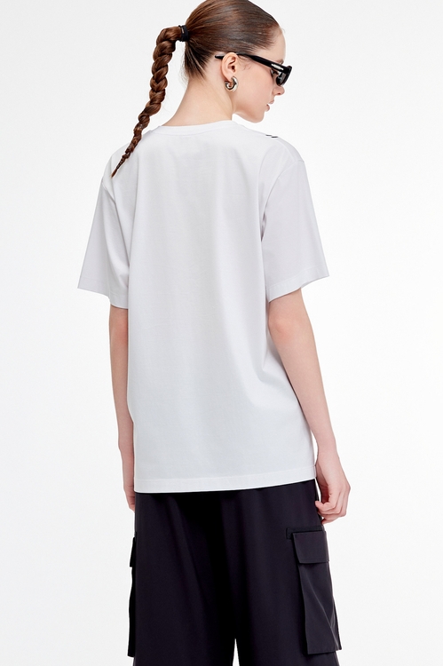 中性寬鬆印花上衣,T-Shirt