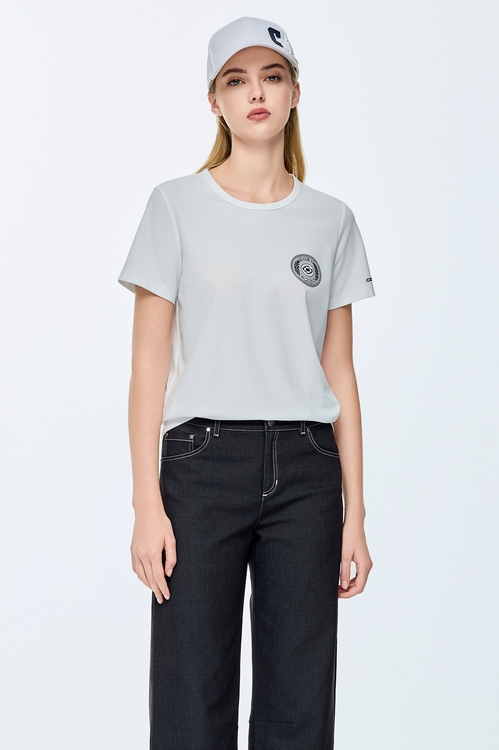 綴高爾夫印花T恤上衣,T-Shirt