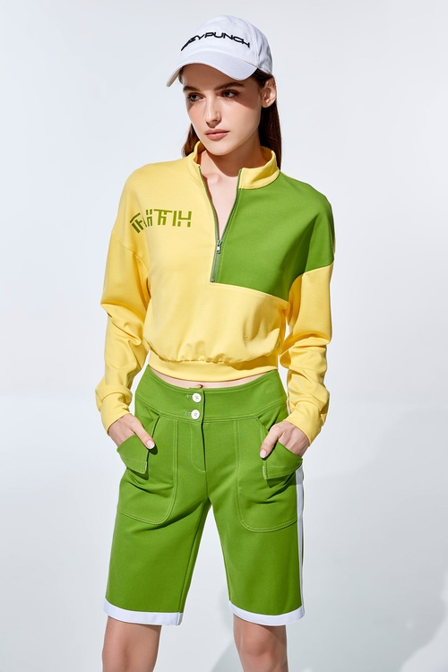 小蒼蘭黃拼色塊上衣,CRUISE 渡假系列