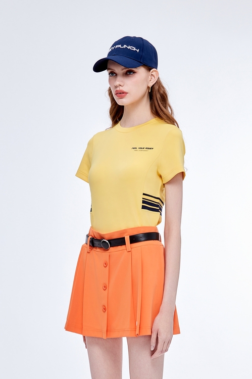 配色腰羅紋高爾夫上衣,T-Shirt