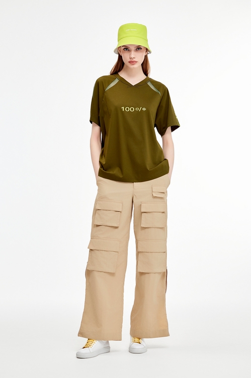 網布拼接透氣上衣,T-Shirt