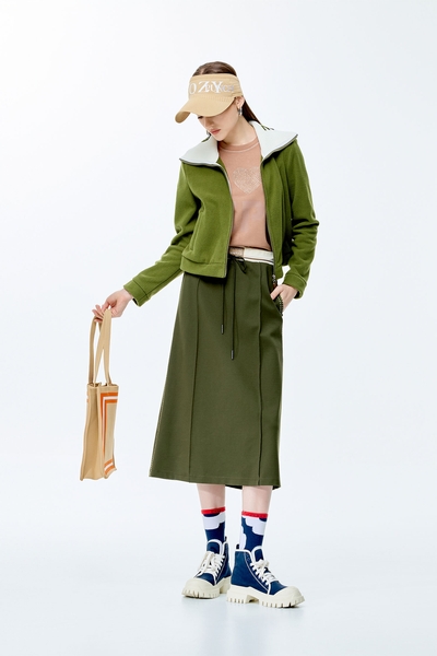 和田玉色中長裙