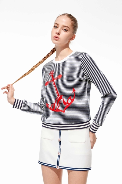 立體織紋刺繡上衣